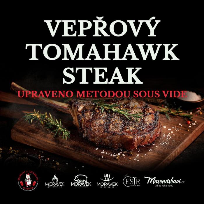 Vepřový Tomahawk steak - sous vide